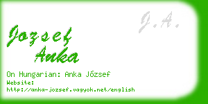 jozsef anka business card