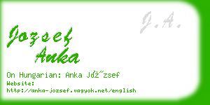 jozsef anka business card